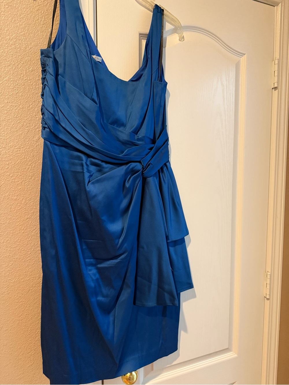 Maggy London Royal Blue One-Shoulder Evening Dress - Picture 4 of 6